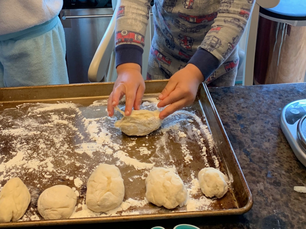 Making the dough for beaver tails