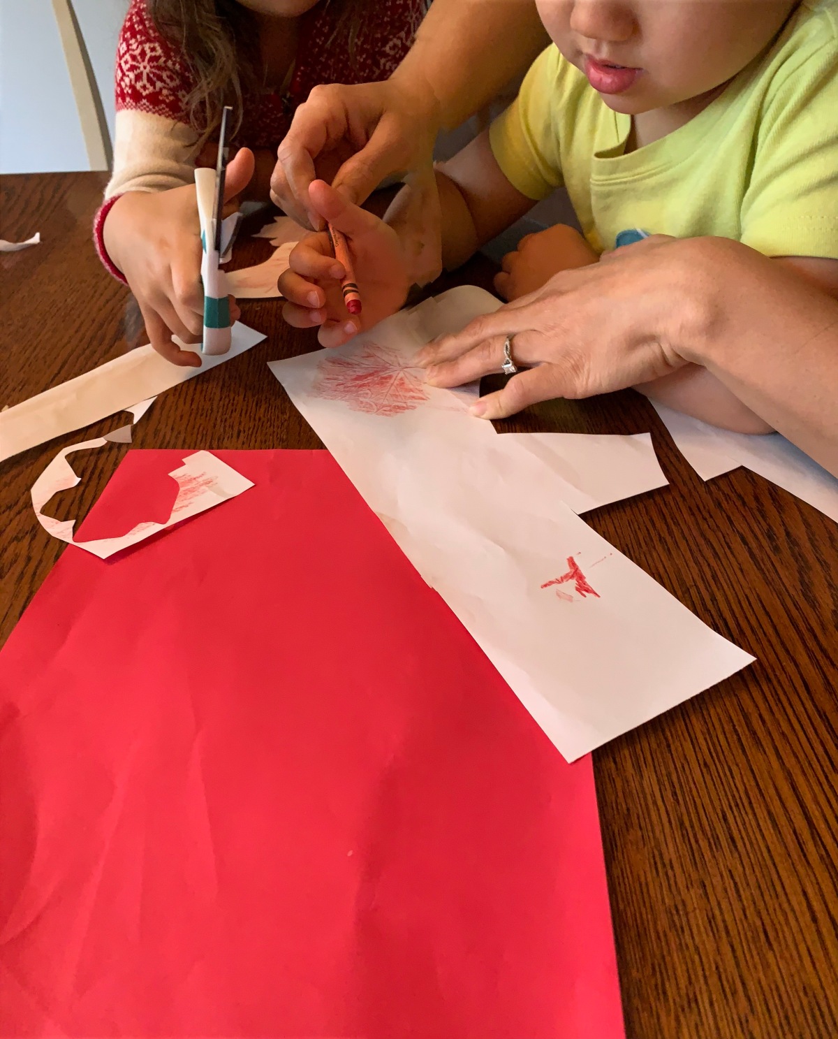 Maple Leaf Rubbing for the flag