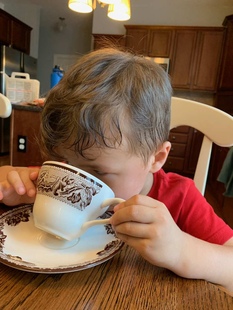 Even the little one has a teacup